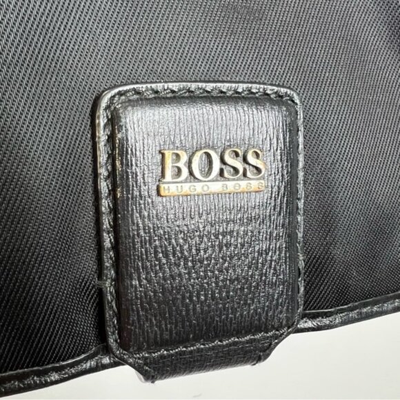 BOSS Hugo Boss black crossbody flap messenger bag - Picture 7 of 16